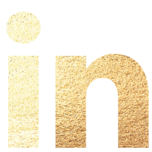 Logo do Linkedin dourado